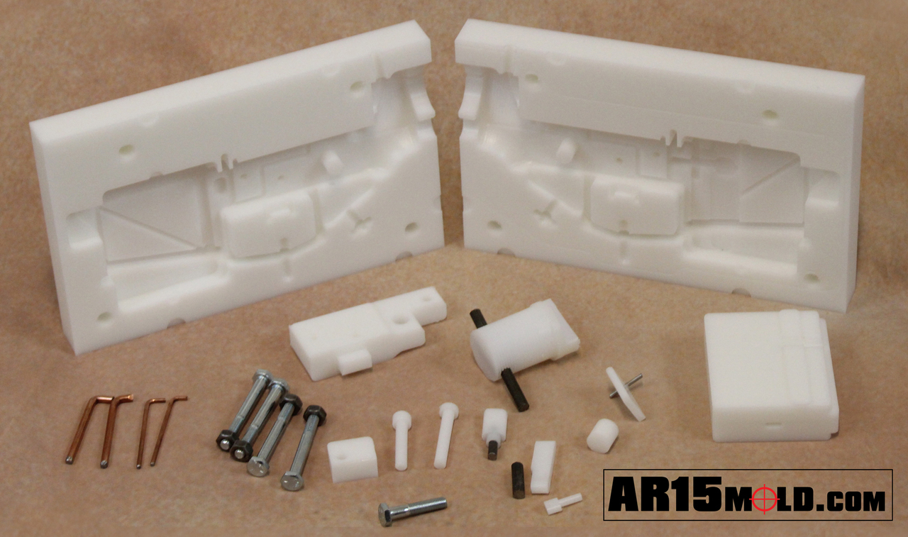 Freedom-15 AR15 mold kit with cast lower receiver and parts